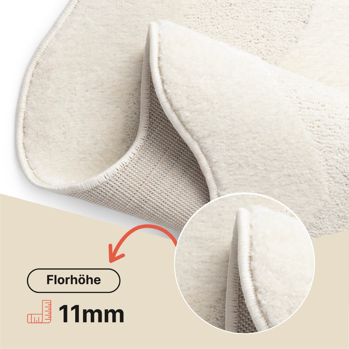 TEPPICH TERRA Creme 300/400 cm - Creme, Textil (300/400cm) - Tapiso