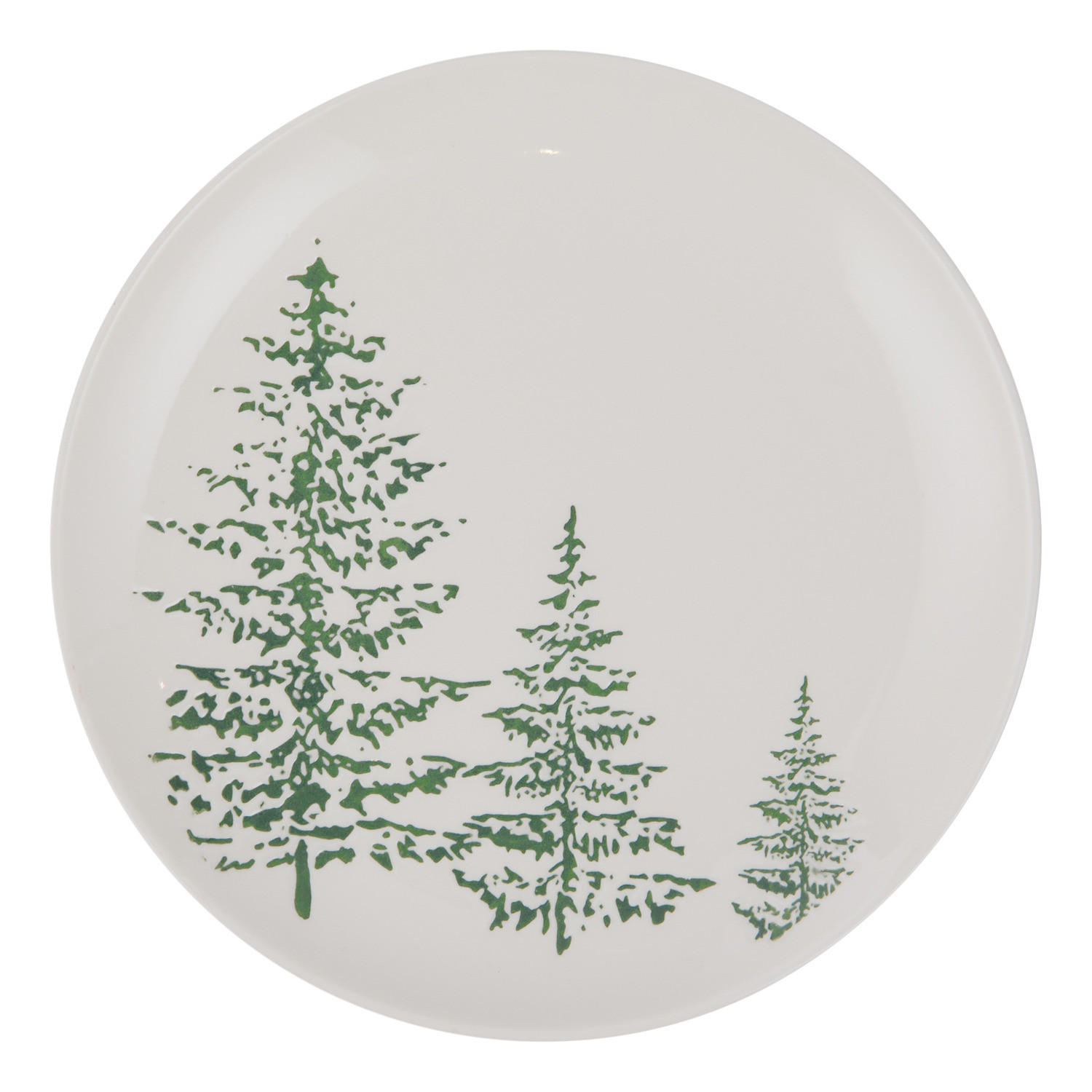 TELLER Winter Joy Tannenbäume - Grün, Keramik (2.5cm) - Butlers