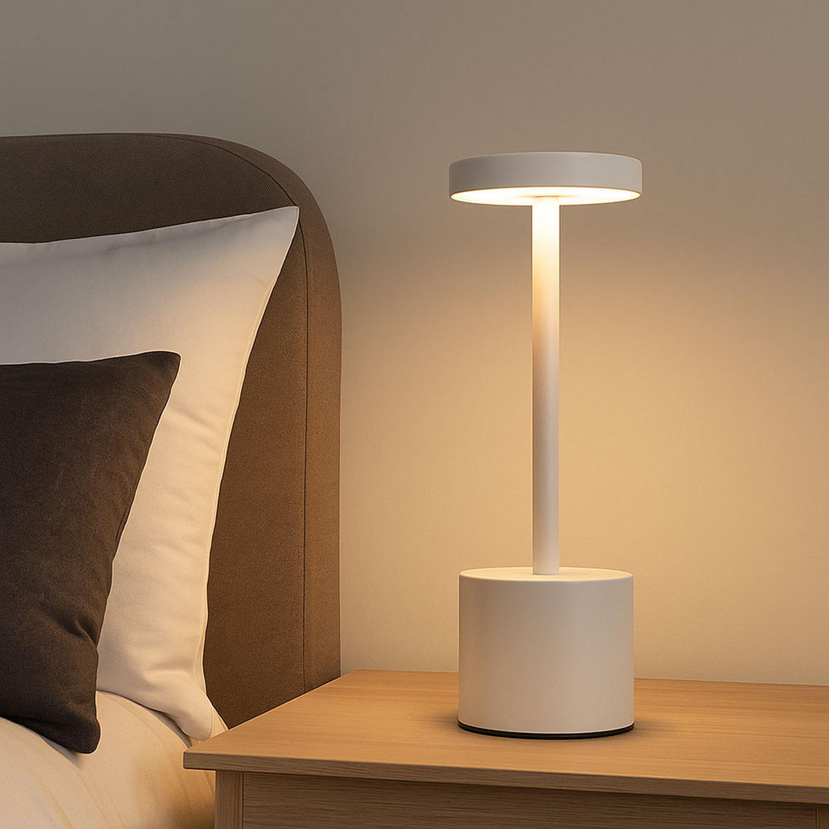 LED TISCHLAMPE POLINA Weiß - Weiß, Metall (8/8/34cm) - Globo Lighting