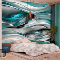 VLIESTAPETE Grün 200/140 cm - Silberfarben/Grün, Textil (200/1cm) - KUNSTLOFT