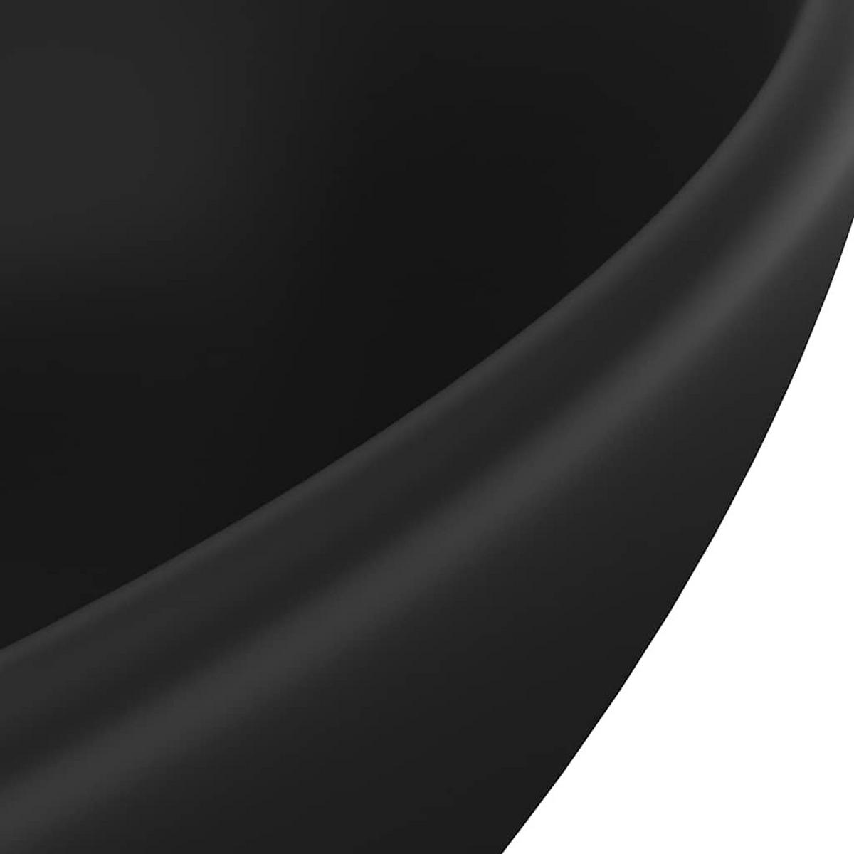 WASCHBECKEN Lange 40/33/13.5 cm - Schwarz, Keramik (40/13.5/33cm) - Nettlife
