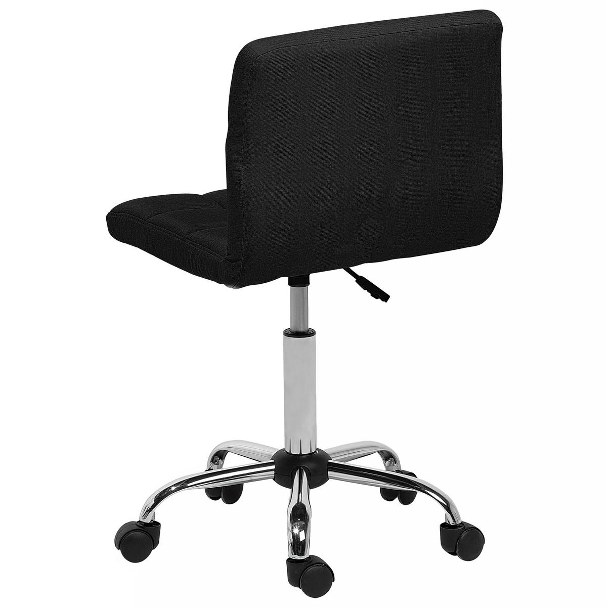 BÜRODREHSTUHL Polyester Schwarz Marion - Schwarz, Textil/Metall (44/79/38cm) - Beliani