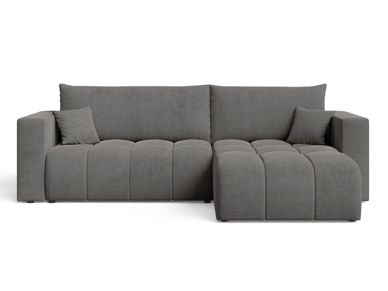 ECKSOFA Neva Dunkelgrau - Dunkelgrau, Holz/Textil (280/170cm) - Graingold