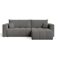 ECKSOFA Neva Dunkelgrau - Dunkelgrau, Holz/Textil (280/170cm) - Graingold