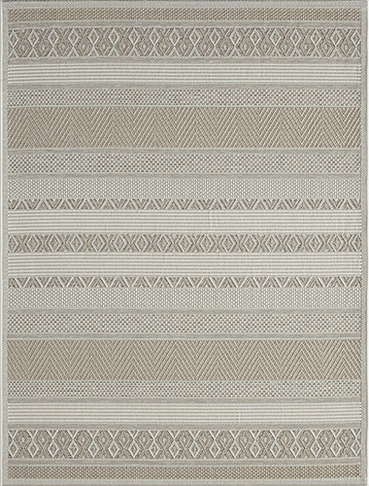 TEPPICH Flachgewebe ESERA Gestreift Polypropylen Beige 140 x 200 cm - Beige, Textil (140/200cm) - KADIMA DESIGN