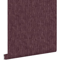 TAPETE grafische Linien 50 x 900 cm - Lila, Papier (50/900cm) - ESTAhome