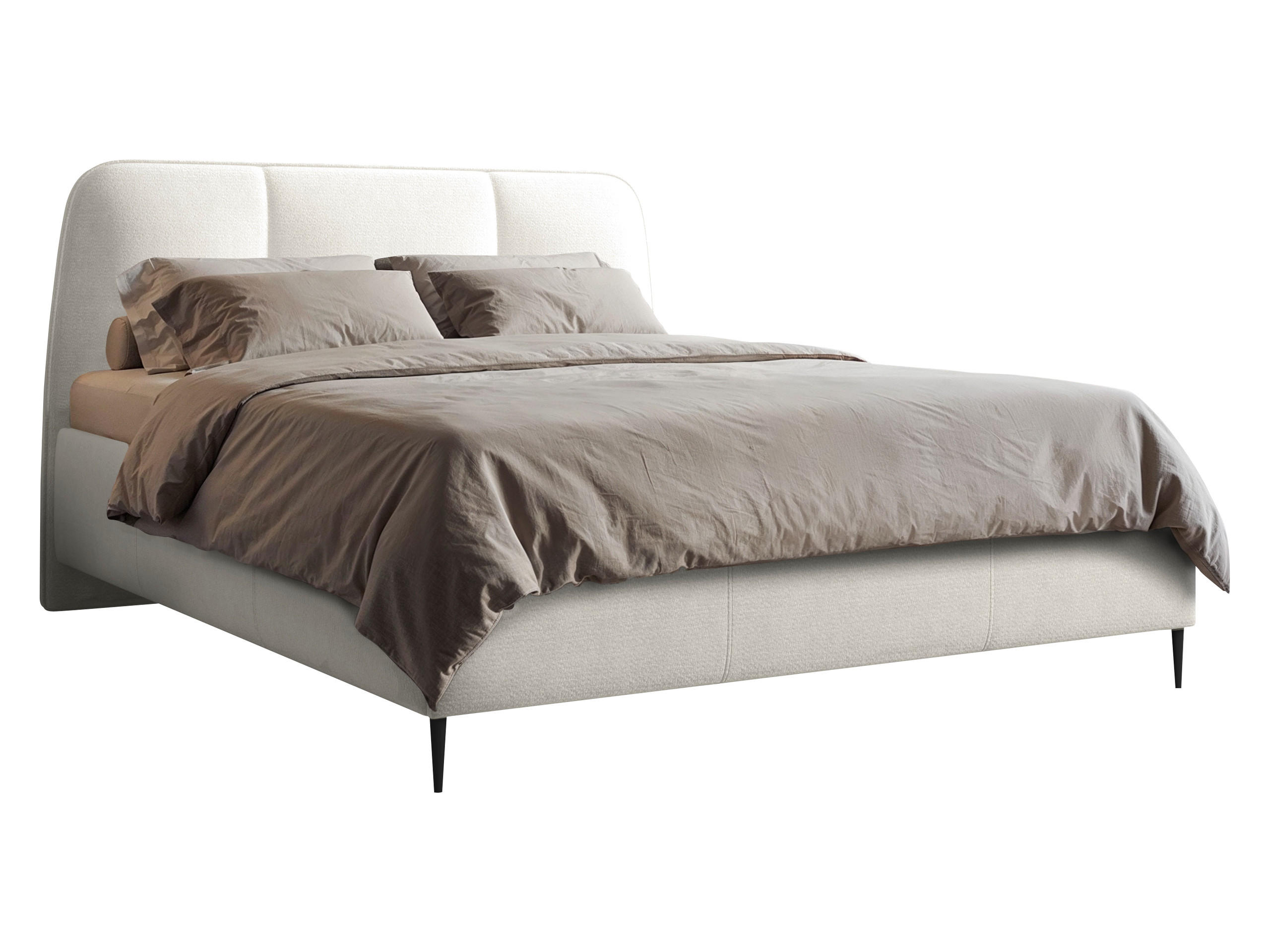 POLSTERBETT Oasis - Creme/Schwarz, Holz/Holzwerkstoff (180/200cm) - MIRJAN24