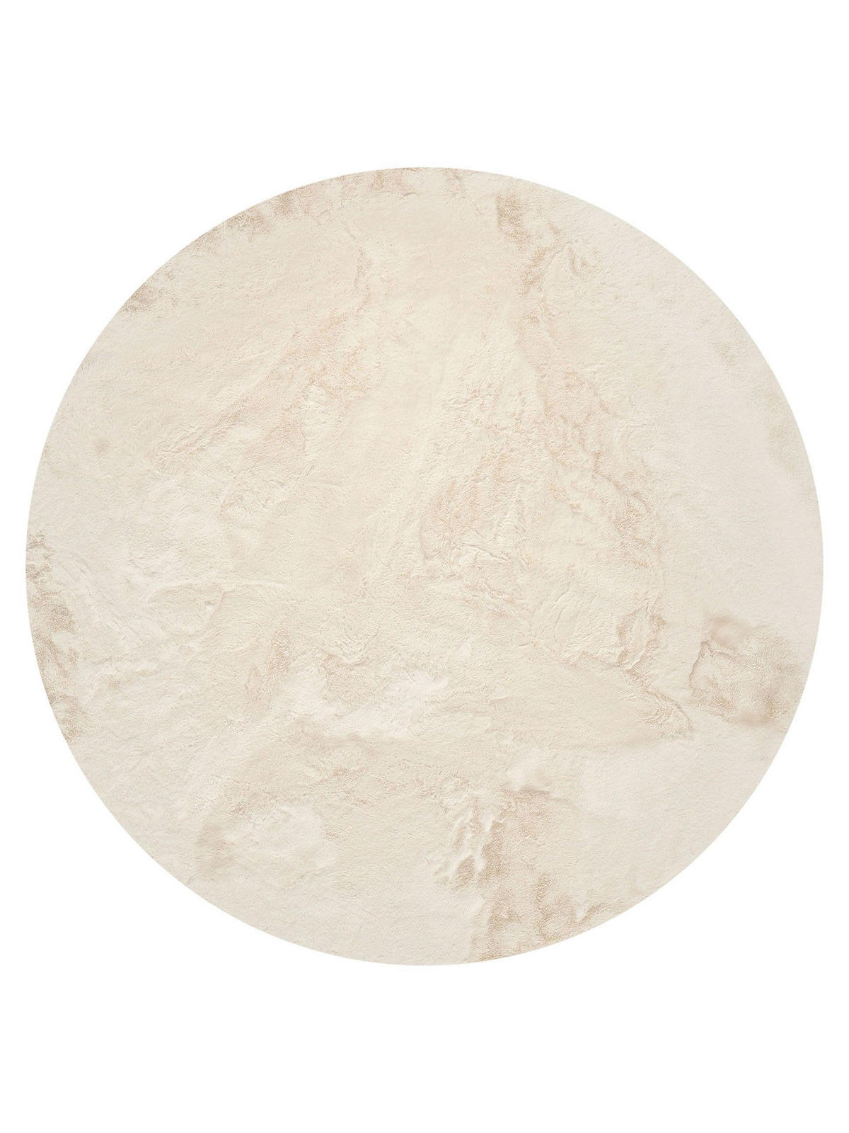 KUNSTFELL-TEPPICH Dave Cream ø 180 cm rund - Creme, Textil (180/180cm) - benuta Nest