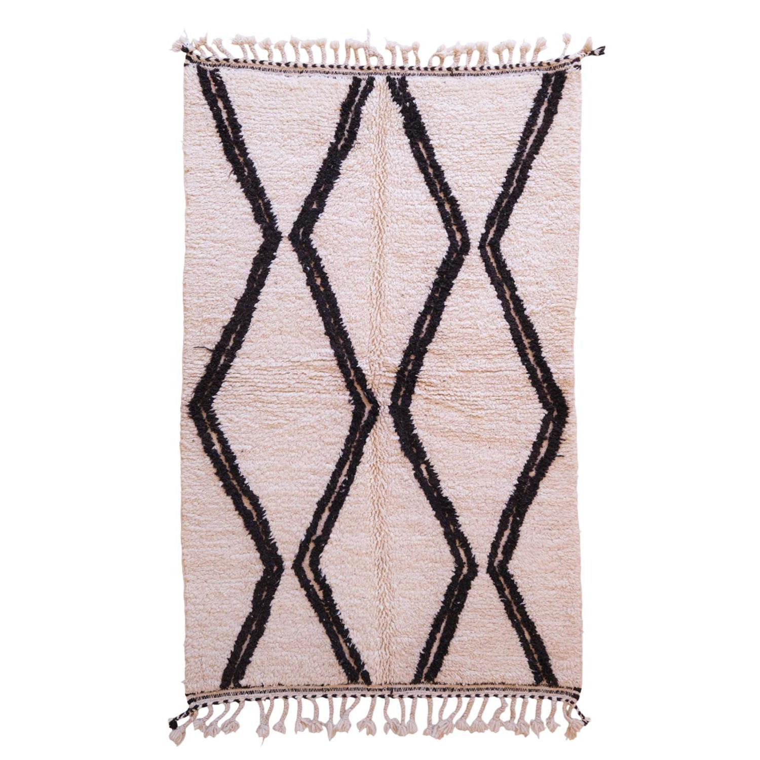 BERBERTEPPICH aus reiner Wolle 151x 243 cm - Beige, Naturmaterialien (151/243cm) - AFK Living