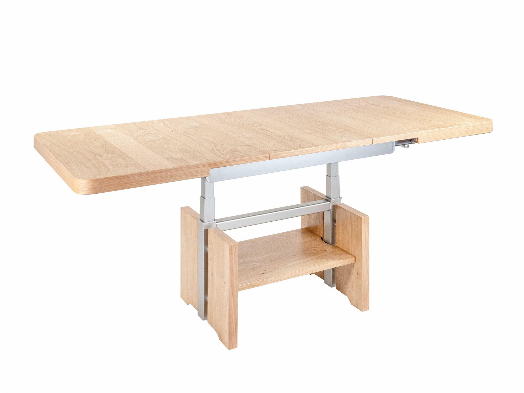 COUCHTISCH höhenverstellbar und ausziehbar Canice 130x56x80 Eiche - Eichefarben, Holz (130/80/80cm) - 58aufmkessel