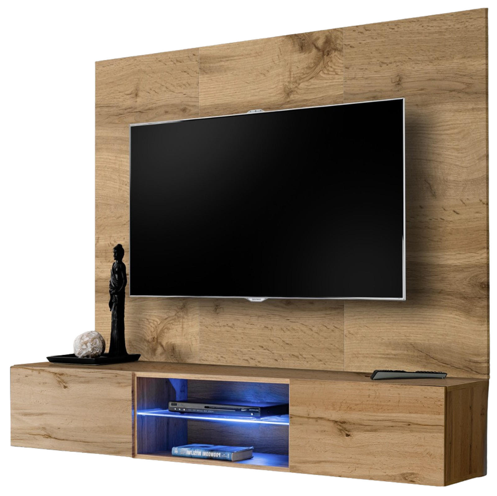 Inn.Furn Tv-Lowboard Eiche Wotan 180x148x40 cm