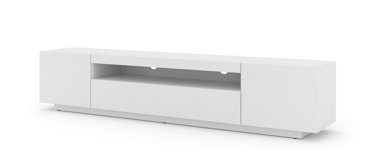 TV LOWBOARD Weiß 200/42/37 - Weiß, Holzwerkstoff (200/42/37cm) - RAUMHIRSCH FURNITURE