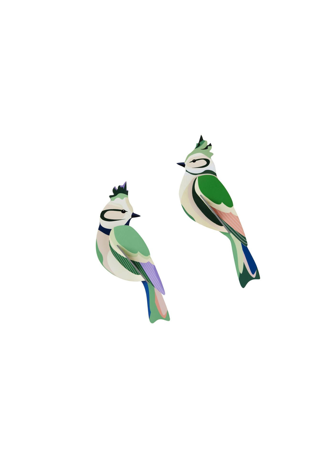 WANDSKULPTUR Bunt 4,5/14 cm - Multicolor, Wellpappe (4.5/14/5cm) - Studio Roof