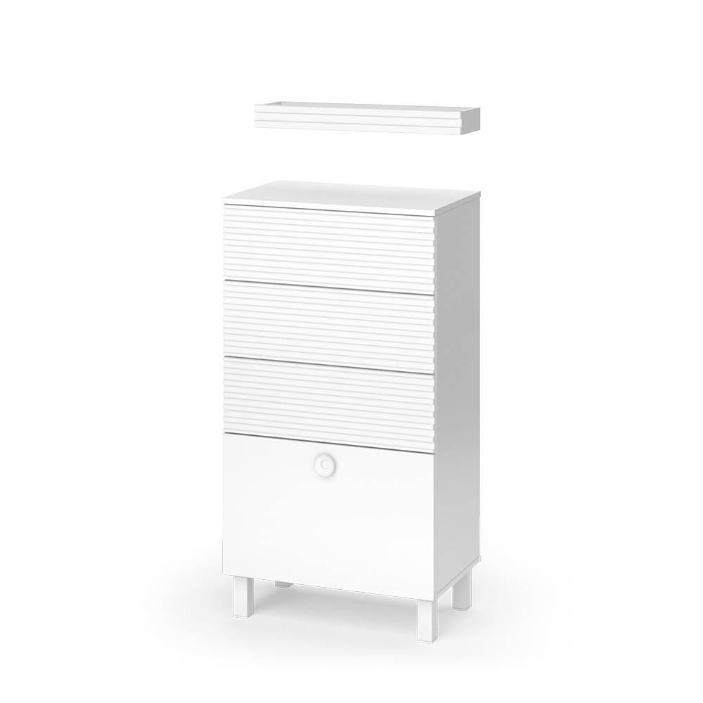 MIDISKÅP Sola Vit 60.2x113 cm med 4 lådor 113/60.2/37.2 cm