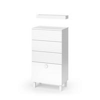 MIDISCHRANK Sola Weiß 60.2 x 113 cm mit 4 Schubladen - Weiß, Holzwerkstoff (60.2/113/37.2cm) - Vicco