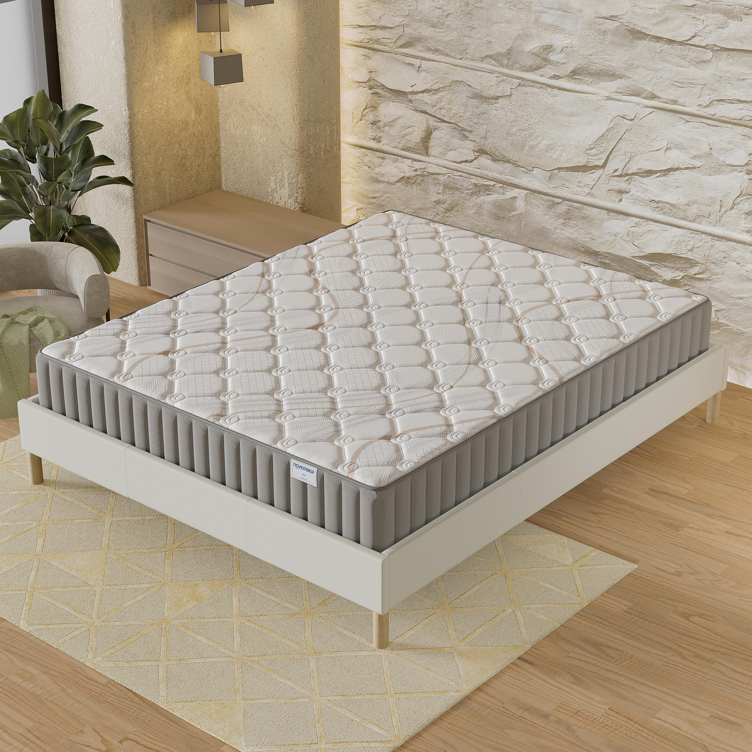 LATEXMATRATZE höhe 16cm 90x190cm - Weiß, Naturmaterialien (90/190cm) - November Sleep