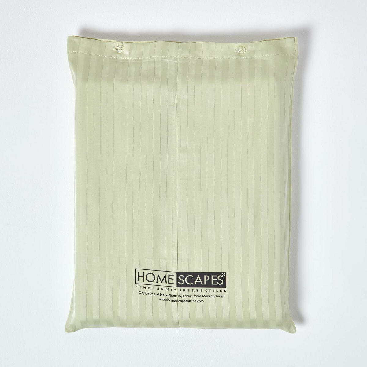 SPANNBETTLAKEN Damast gestreift, 100% Ägyptische Baumwolle - Grün, Textil (180/200cm) - Homescapes