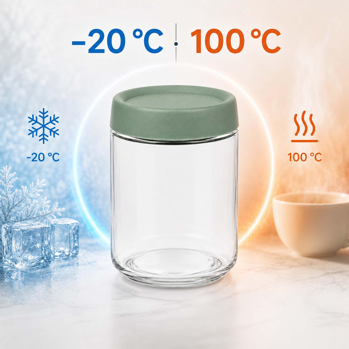 4XZAVAŘOVACÍ sklenice - průhledná, plast/sklo (0.45L) - Relaxdays