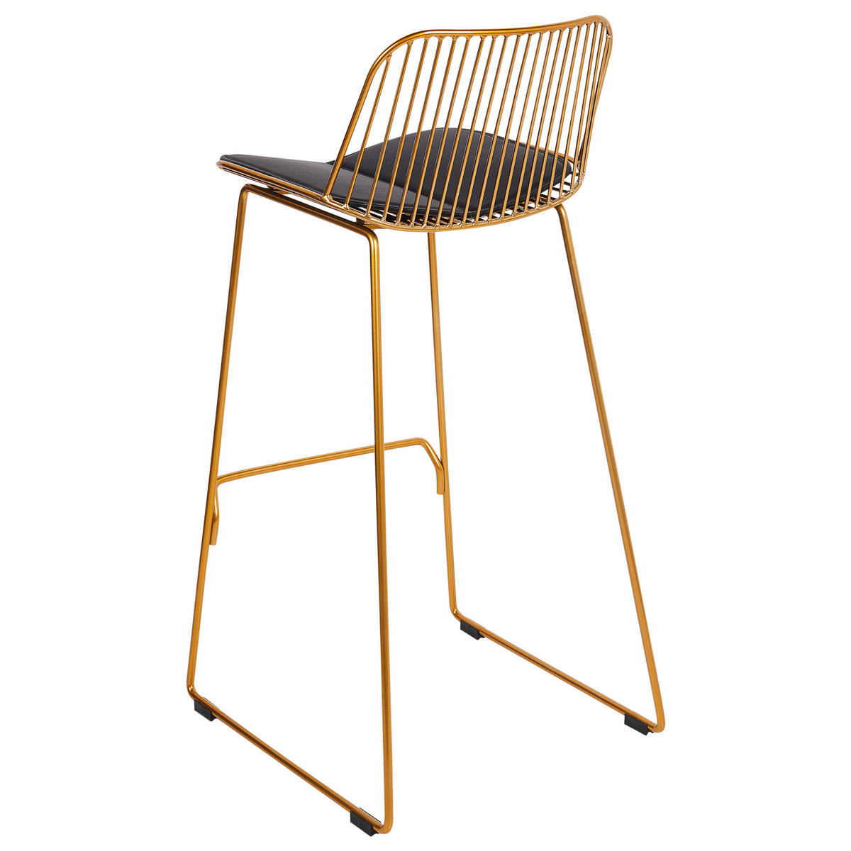 BARSTÜHLEN 2er-Set Gold Pensacola - Goldfarben/Schwarz, Metall (49/99/49cm) - Beliani
