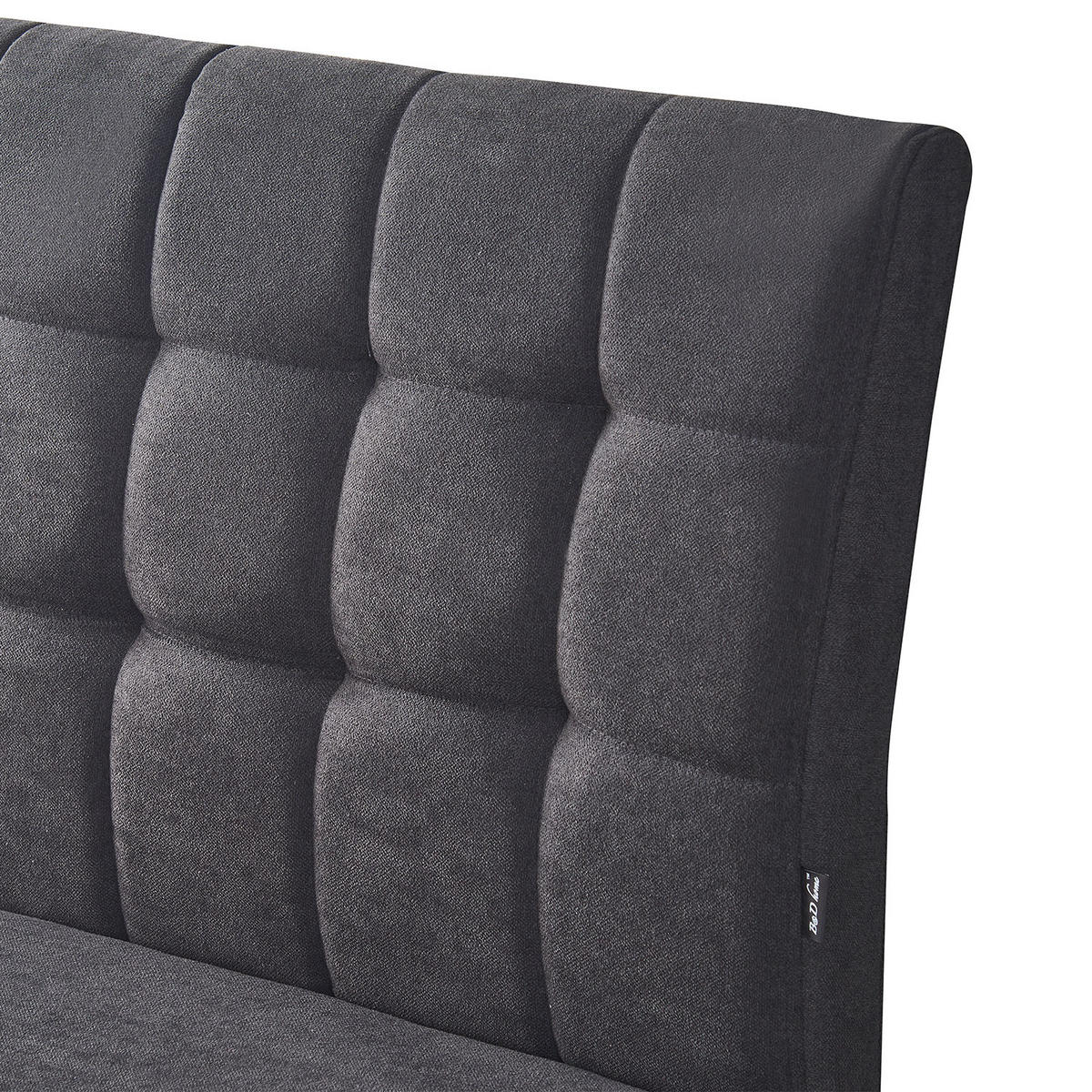 SITZBANK LINA 160 cm Anthrazit - Anthrazit/Schwarz, Textil/Metall (160/88/61cm) - B&D Home