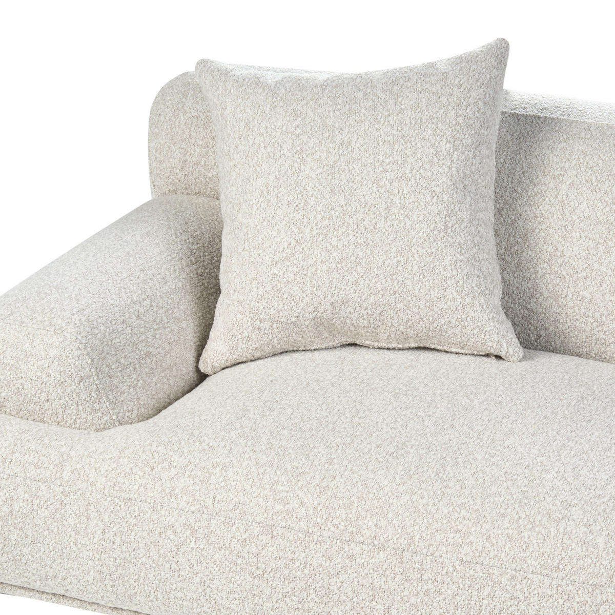 POHOVKA 3-místná Bouclé Krémově bílá Matila - krémová, textil (233/70/94cm) - Beliani
