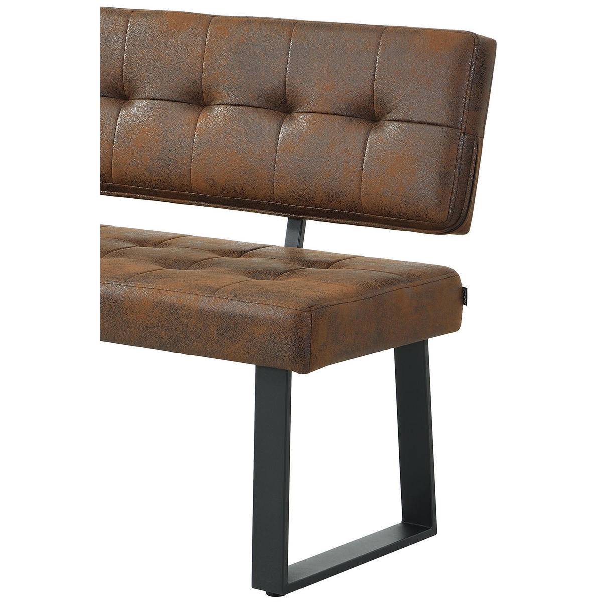 SITZBANK SIGFRID - Braun, Textil/Metall (160/86/56cm) - B&D Home