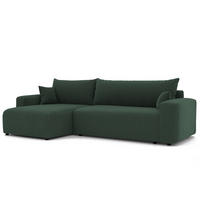 ECKSOFA Luna Max Mit Schlaffunktion - Grün, Holzwerkstoff/Textil (278/145cm) - Fun Möbel