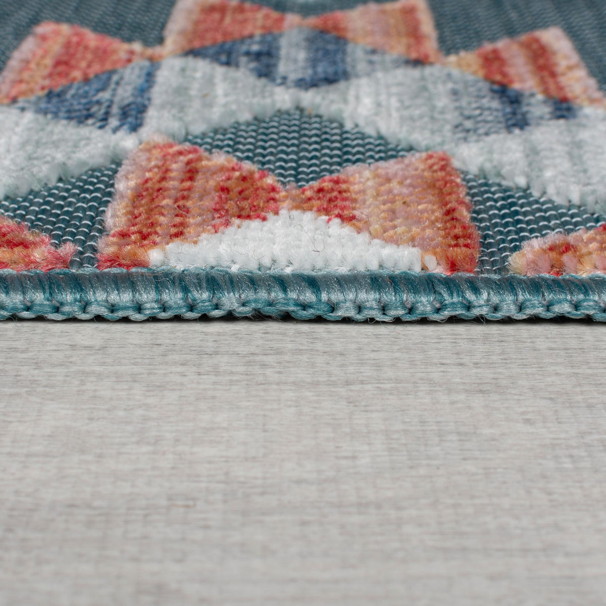 OUTDOOR Teppich Boho Orientalisch, Terrasse schmutzabweisend Blau Rechteckig 160x230 - Blau, Textil (160/230cm) - KADIMA DESIGN