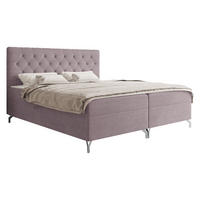 BOXBETT Guilette - H3 - Hellrosa/Silberfarben, Holz/Holzwerkstoff (180/200cm) - MIRJAN24