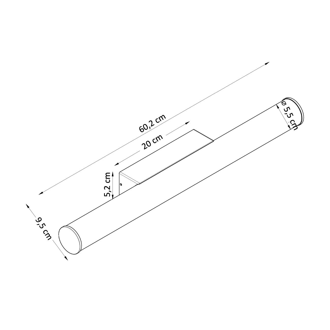 WANDLEUCHTE Masuda, Weiß, 60.2cm - Weiß, Metall (5.5/60.2/60.2cm) - KOSILUM