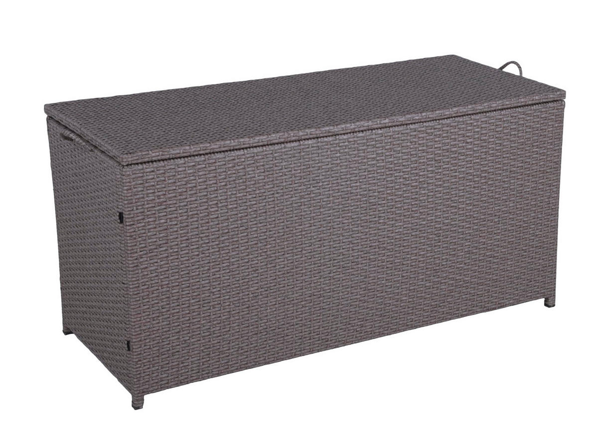 AUFLAGENBOX Vera Braun Kunststoff Gartenbox Kissenbox Outdoor - Braun, Kunststoff (50/60/120cm) - DELUKE