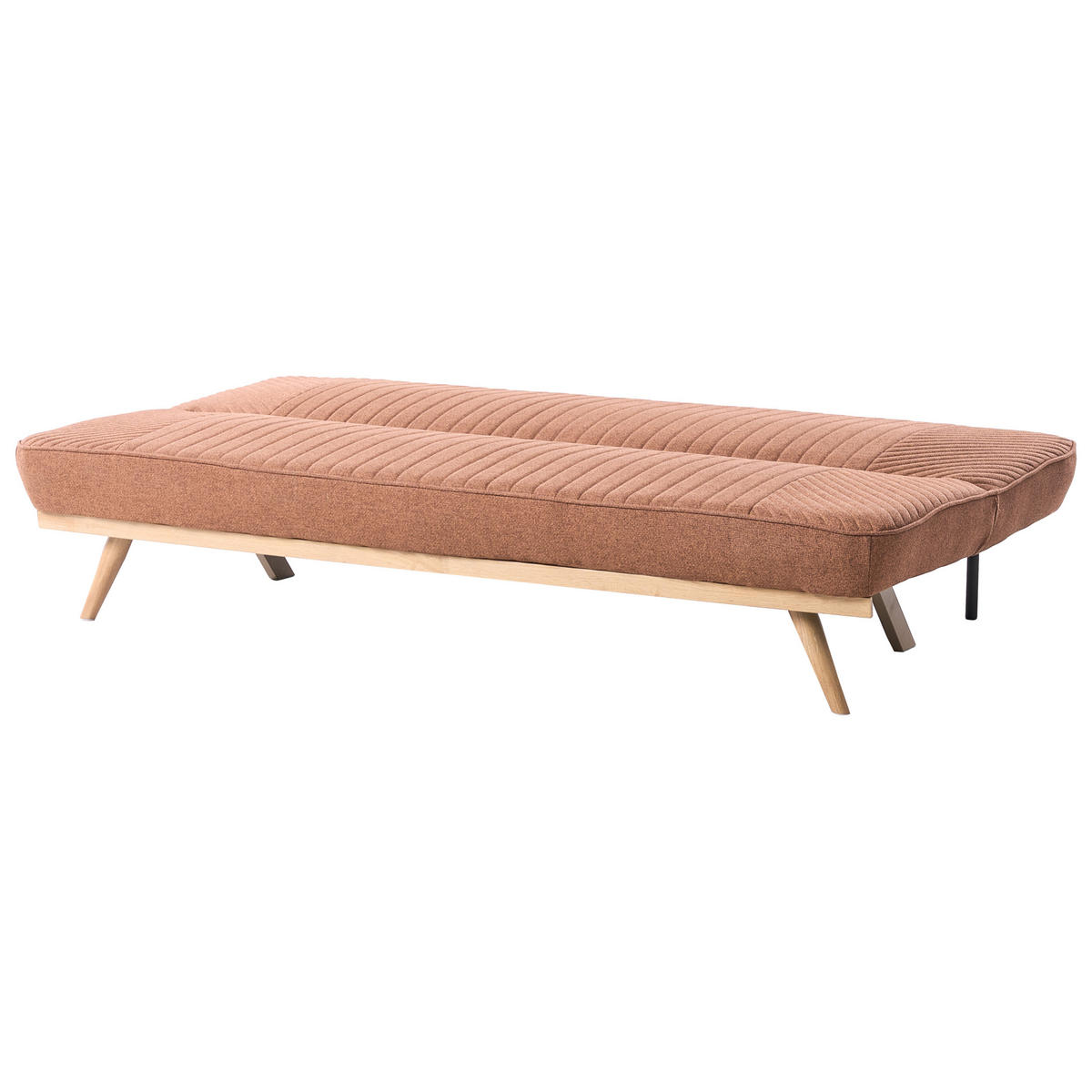SCHLAFSOFA 2-Sitzer Stoff Goldbraun Kalfafel - Goldfarben/Braun, Textil (191/84/73cm) - Beliani