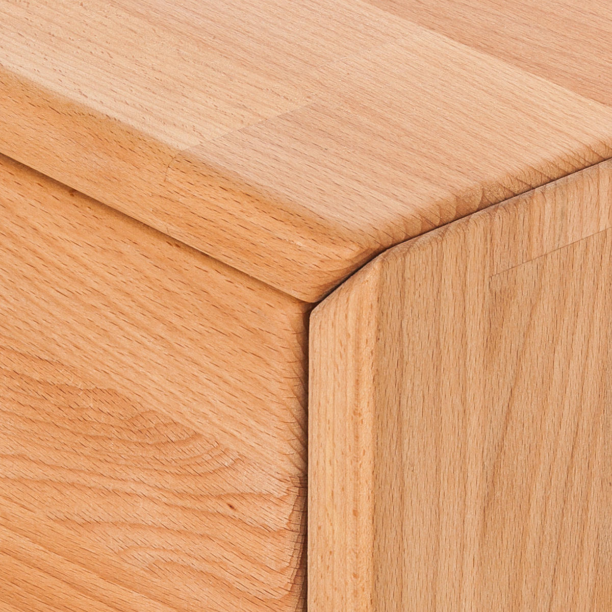 NACHTKOMMODE - Kernbuche - Kernbuche, Holz (40/40/33cm) - home24