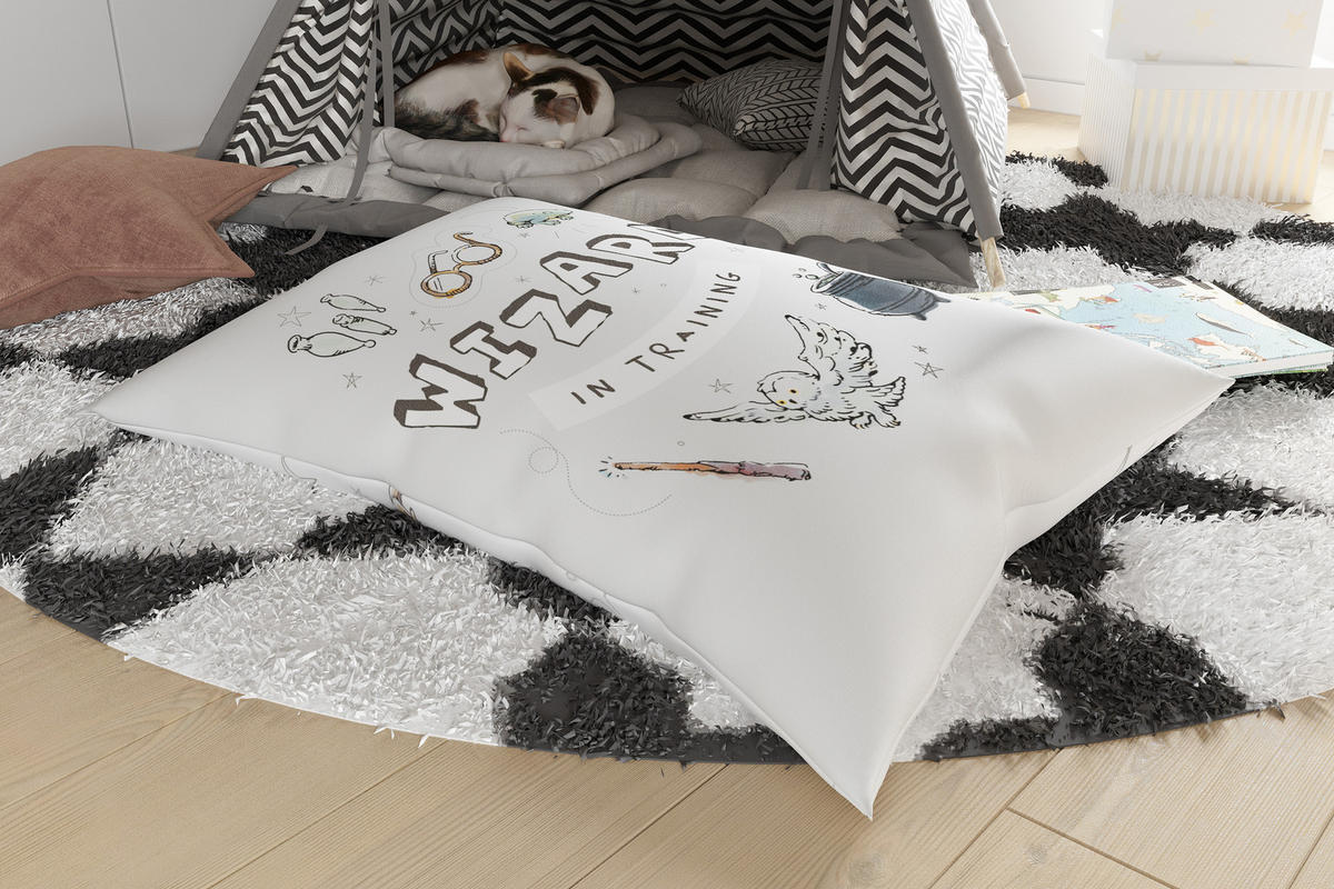 KINDER-SITZSACK - Harry Potter - Hellgrau/Weiß, Textil (100/25/135cm) - Green Bean