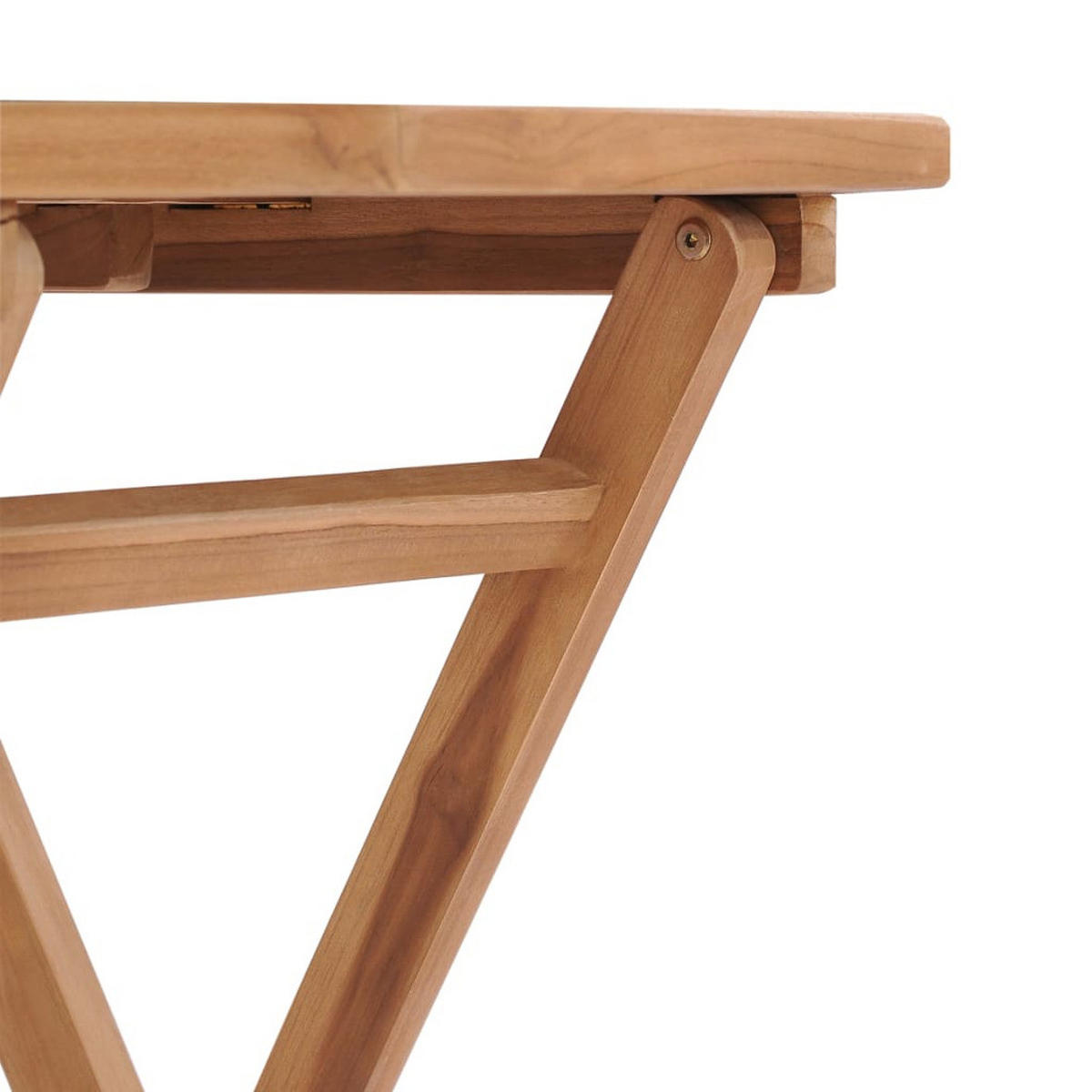 GARTENTISCH KLAPPBAR 60×60×75 CM TEAK MASSIVHOLZ - Braun, Holz (60/60/75cm) - vidaXL