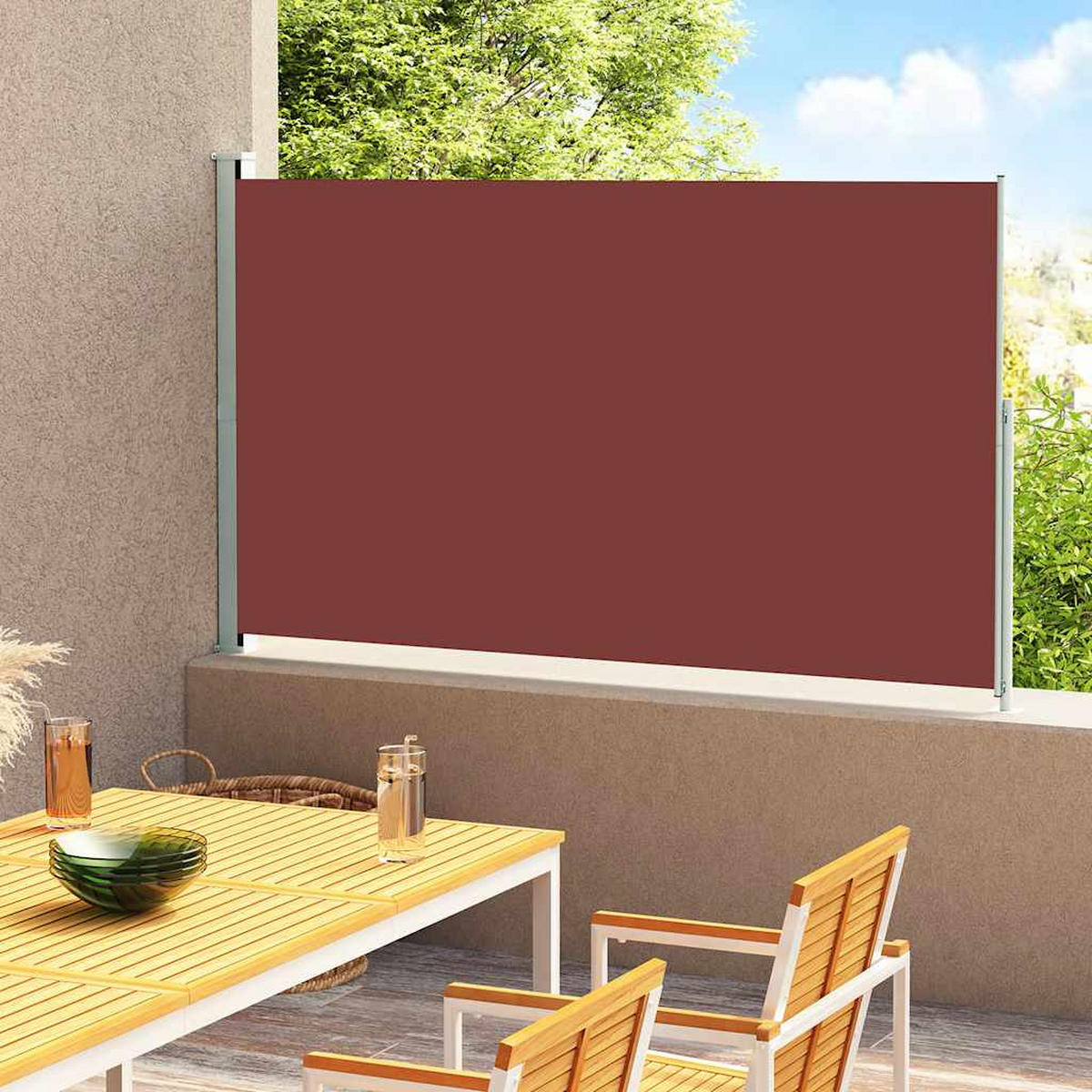 SEITENMARKISE Ausziehbar 180x300 cm Braun - Braun, Textil (300/180/300cm) - furnicato