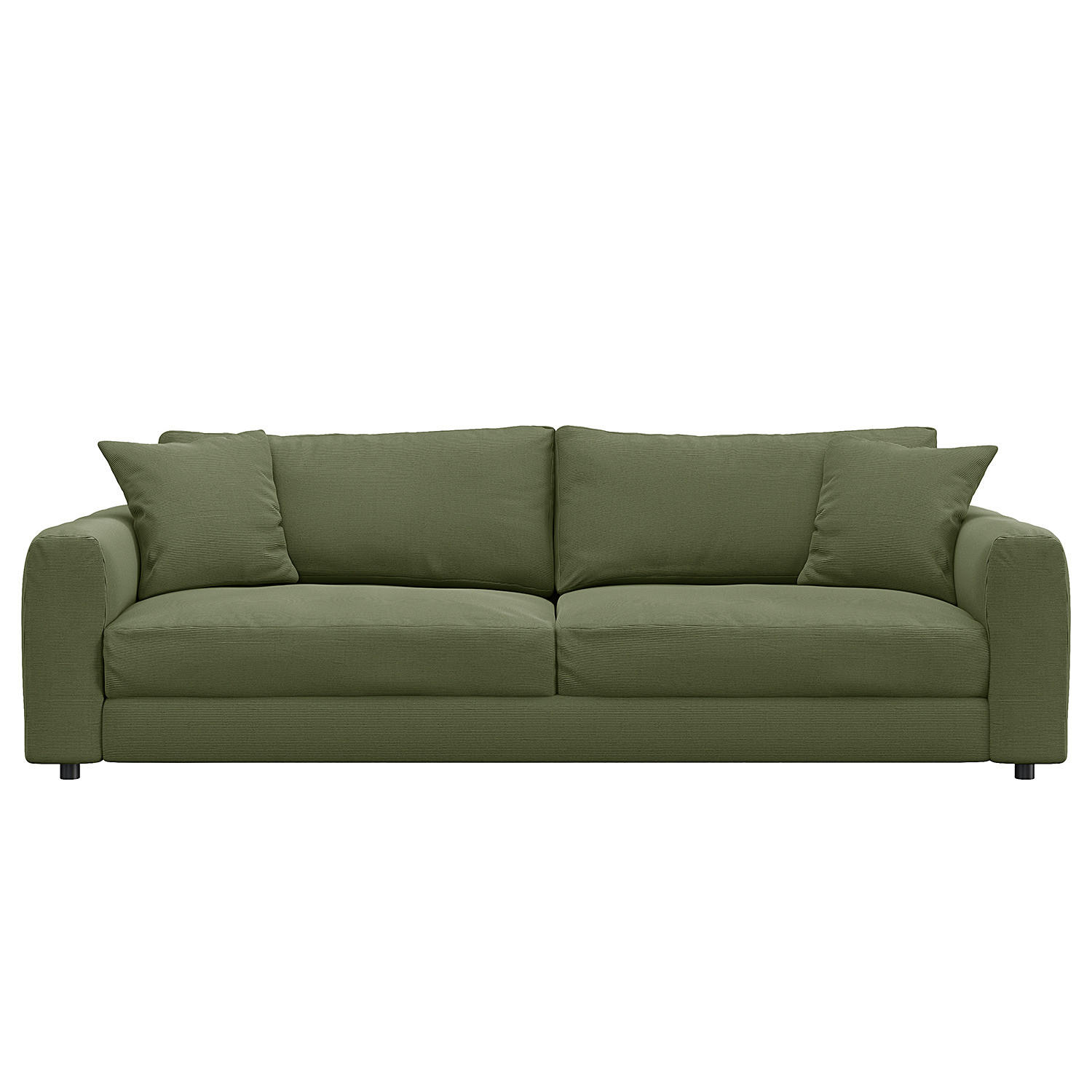 3-SITZER SOFA - Schwarz/Grün, Kunststoff/Textil (238/79/106cm) - home24