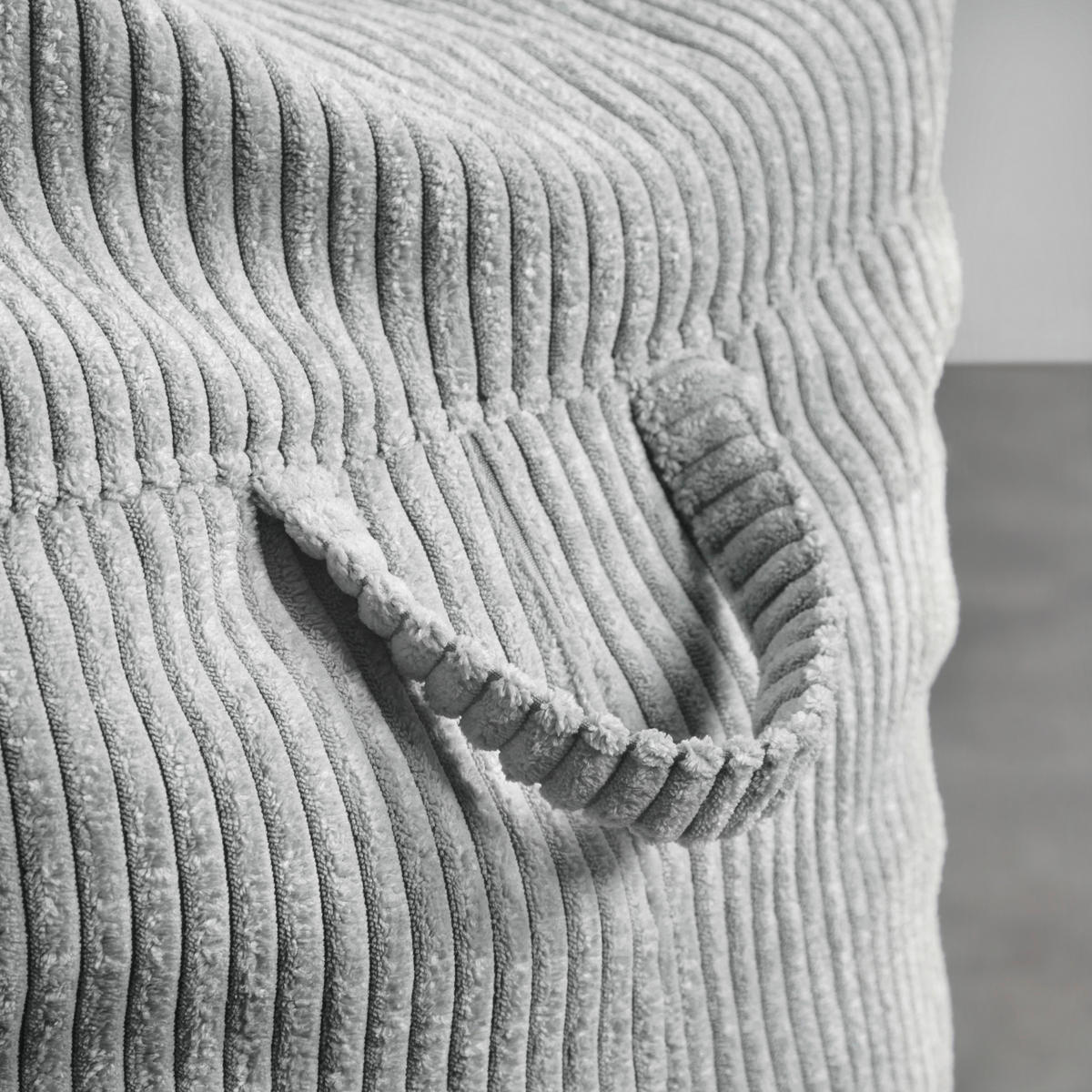 SITZSACK Cortona Cord in Grau - Grau, Textil (85/100/85cm) - Mömax