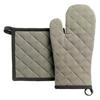 SET AUS TOPFLAPPEN/TOPFHANDSCHUH AUS RECYCELTEM MATERIAL Grace umbra 15 x 32 cm - Grau, Textil (15/32cm) - Winkler