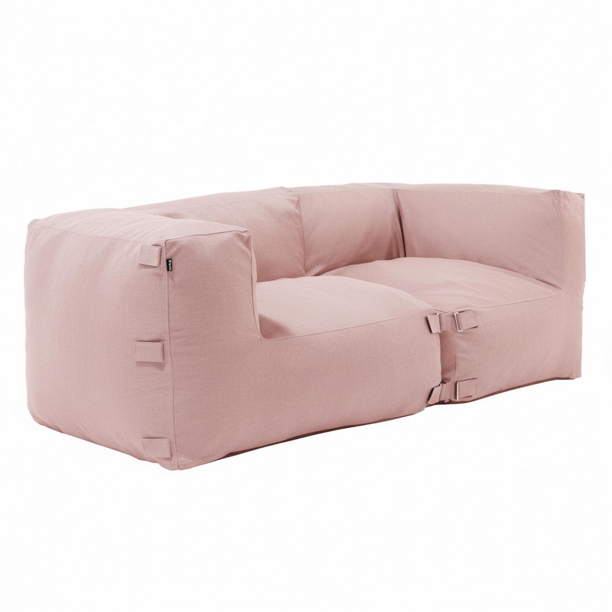 GARTENSOFA mit 2 Sitzplätzen, Puderrosa - Pink, Textil (85/65/170cm) - Oviala