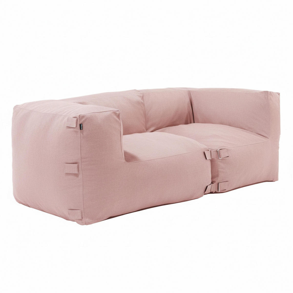 GARTENSOFA mit 2 Sitzplätzen, Puderrosa - Pink, Textil (85/65/170cm) - Oviala