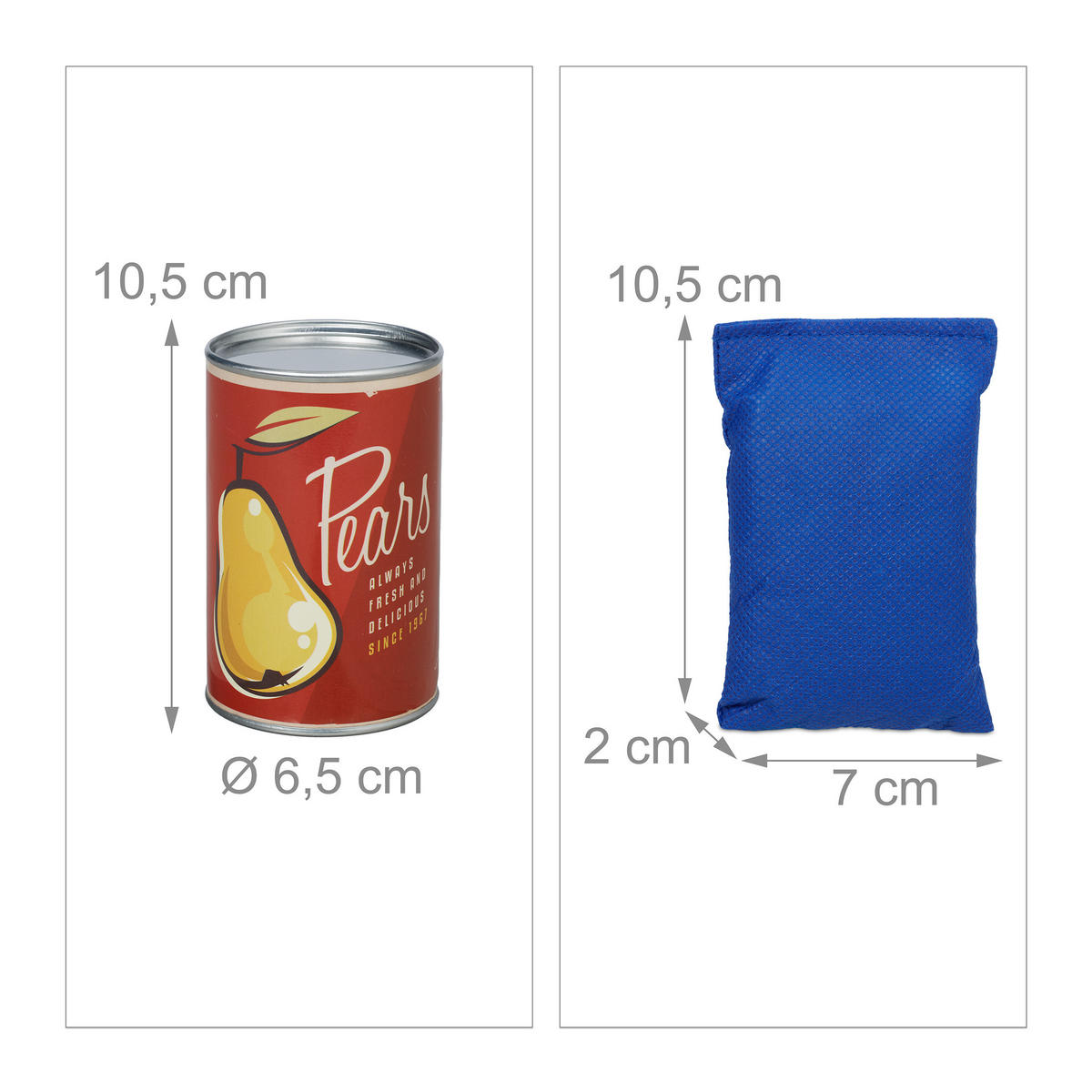 MÔŽE hádzať - viacfarebná, kov/textil (6.5/6.5cm) - Relaxdays