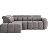 ECKSOFA mit elektrischem Sitzvorschub, Bettkasten und verstellbare Kopflehnen - Dunkelgrau, Naturmaterialien/Textil (258/208cm) - Eltap