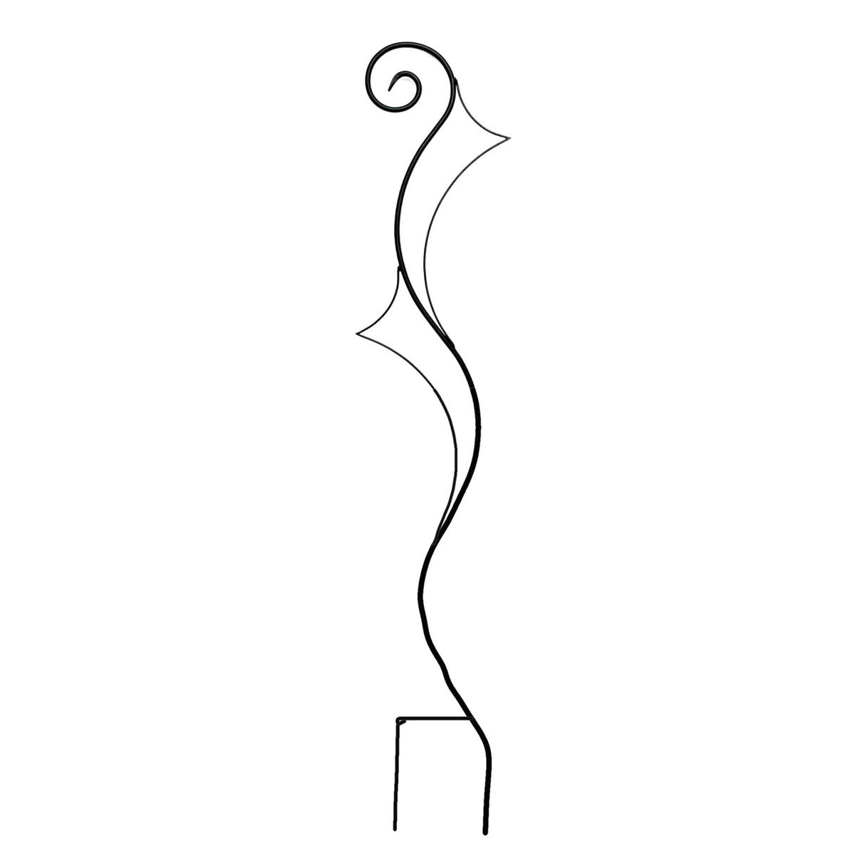 DANDIBO Rankhilfe Garten Metall Schwarz Riva Rankgitter für Kletterpflanzen 145 cm Kletterhilfe Bodenstecker - Schwarz, Metall (30/145/2.5cm) - DanDiBo