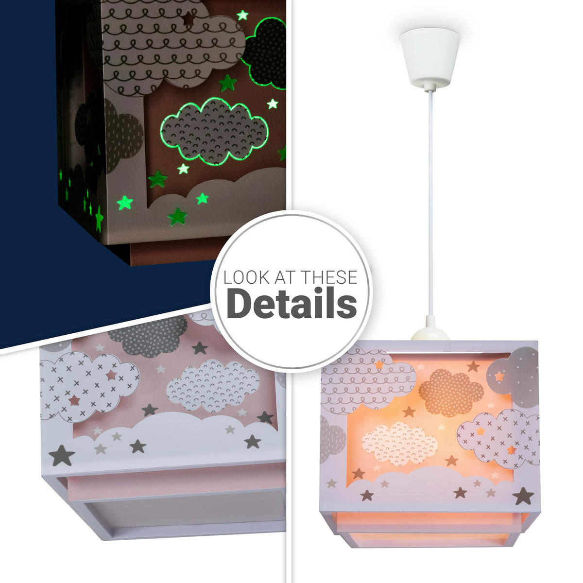 PENDELLEUCHTE Greta Pd Cloud - Weiß, Kunststoff (24/24/24.5cm) - Paco Home