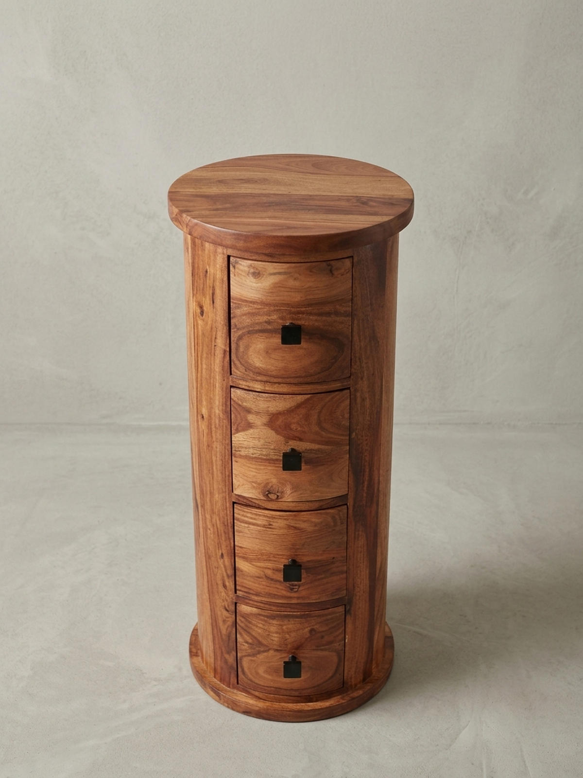 KOMMODE – Massivholz, rustikal, 4 Schubladen, viel Stauraum - Braun, Holz/Metall (35/85/35cm) - KADIMA DESIGN