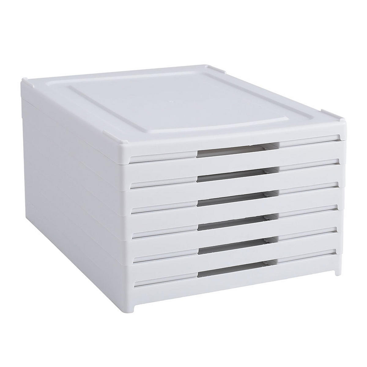 SCHUHSCHRANK 25.7/34.7/105 cm 6-Stufig Klappbar Kunststoff Weiß - Weiß, Kunststoff (25.7/105/34.7cm) - Livingandhome