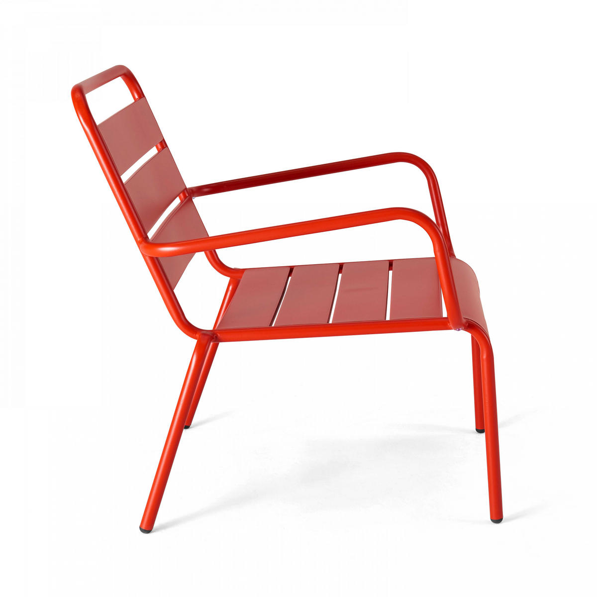 RELAXSESSEL, Rot - Rot, Metall (65/76/70cm) - Oviala