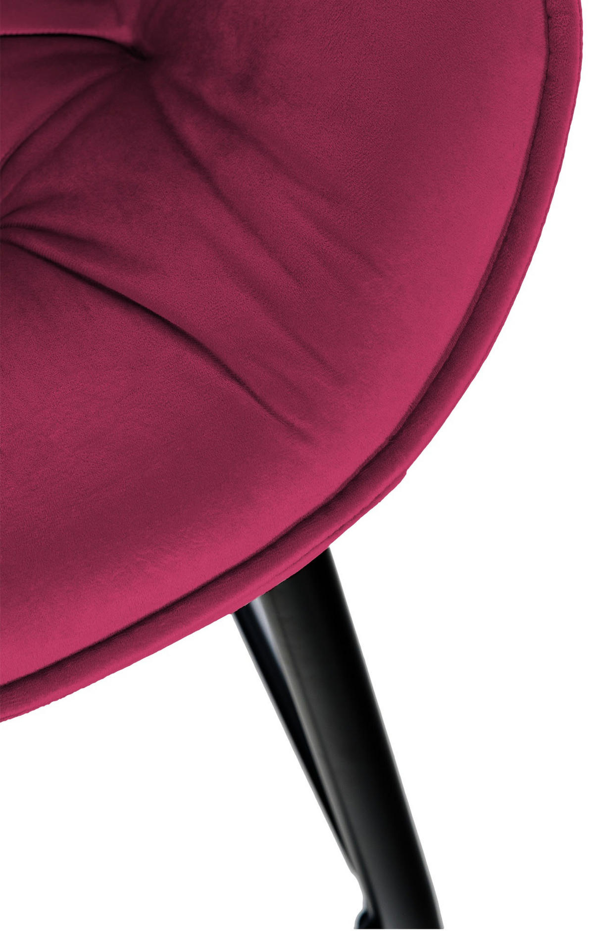 BARHOCKER 2er Set Samt lila - Lila/Schwarz, Textil/Metall (54/103/57.5cm) - CLP