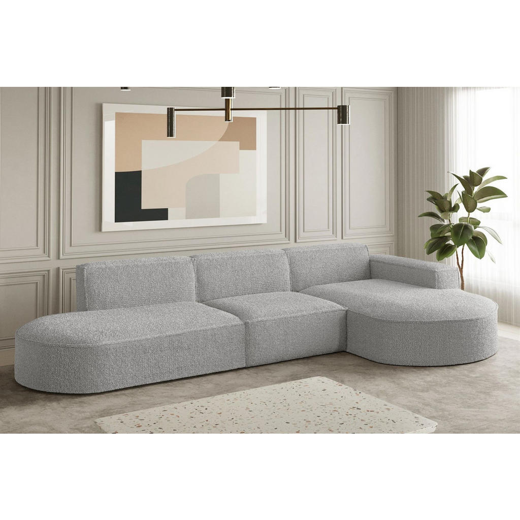 Thumbnail - Fun Möbel Ecksofa, Creme, Textil, L-Form, 296x165 cm, Wohnzimmer, Sofas & Couches, Wohnlandschaften, Ecksofas